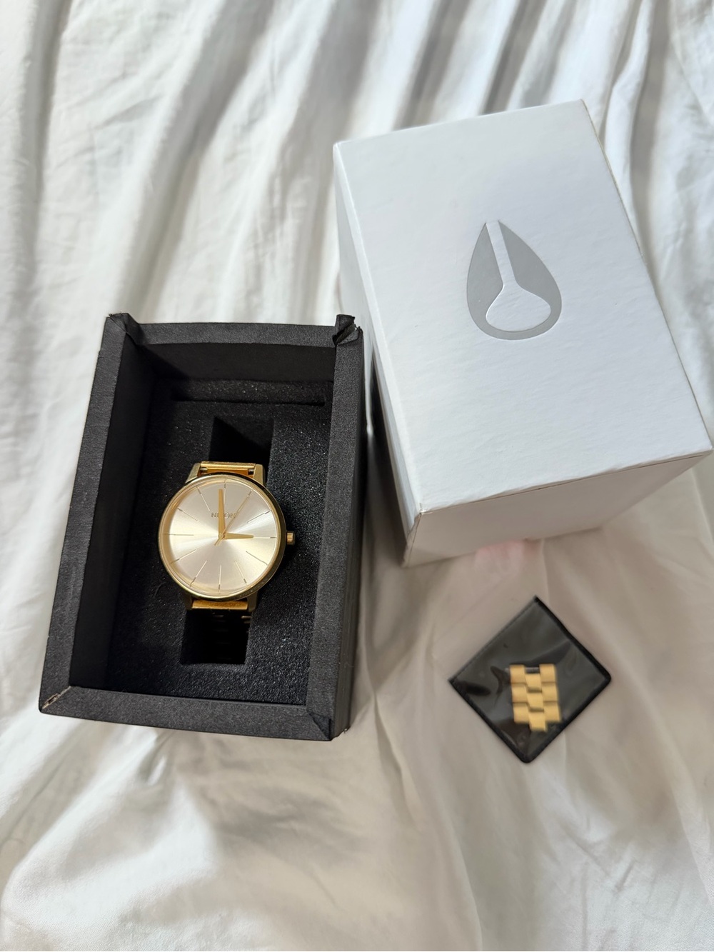 Nixon Gold Stainless Steel Minimalist Watch